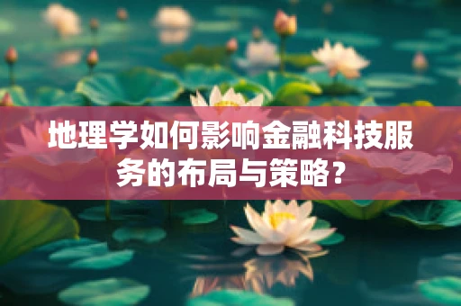 地理学如何影响金融科技服务的布局与策略？