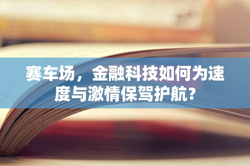 赛车场，金融科技如何为速度与激情保驾护航？
