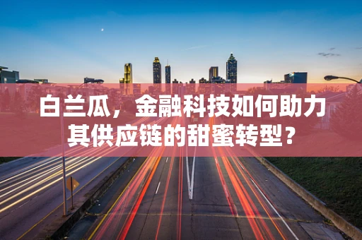 白兰瓜，金融科技如何助力其供应链的甜蜜转型？