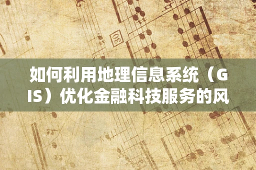 如何利用地理信息系统（GIS）优化金融科技服务的风险评估？