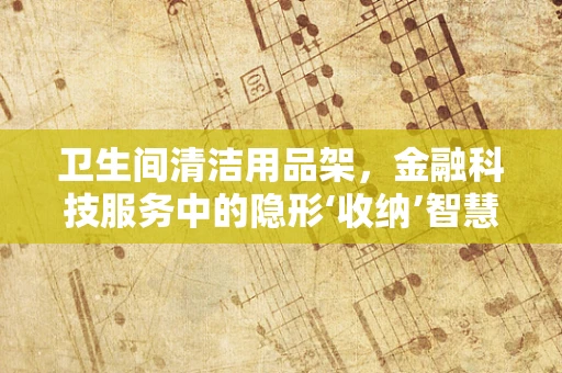 卫生间清洁用品架，金融科技服务中的隐形‘收纳’智慧？