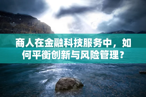 商人在金融科技服务中，如何平衡创新与风险管理？
