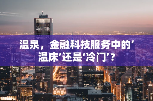 温泉，金融科技服务中的‘温床’还是‘冷门’？