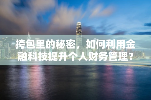 挎包里的秘密，如何利用金融科技提升个人财务管理？