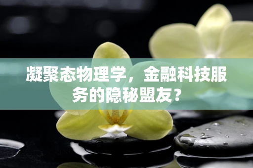 凝聚态物理学，金融科技服务的隐秘盟友？