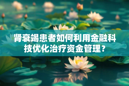 肾衰竭患者如何利用金融科技优化治疗资金管理？