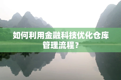 如何利用金融科技优化仓库管理流程？