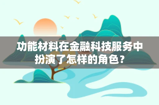 功能材料在金融科技服务中扮演了怎样的角色？