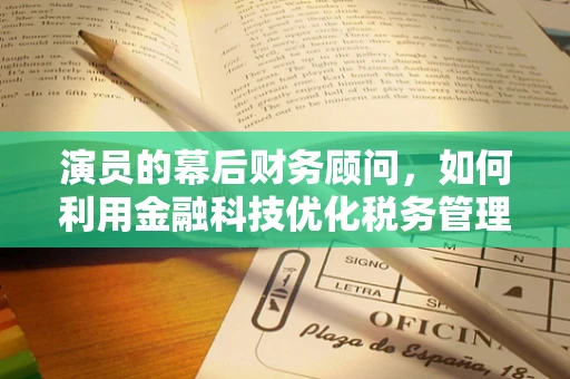演员的幕后财务顾问，如何利用金融科技优化税务管理？