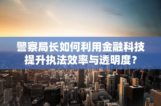 警察局长如何利用金融科技提升执法效率与透明度？