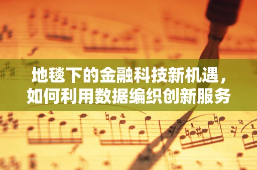 地毯下的金融科技新机遇，如何利用数据编织创新服务网？