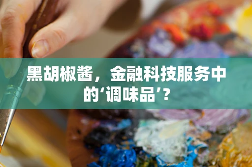 黑胡椒酱，金融科技服务中的‘调味品’？