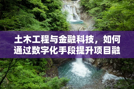 土木工程与金融科技，如何通过数字化手段提升项目融资效率？