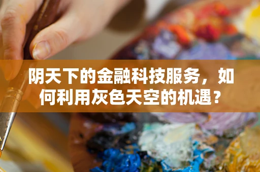 阴天下的金融科技服务，如何利用灰色天空的机遇？