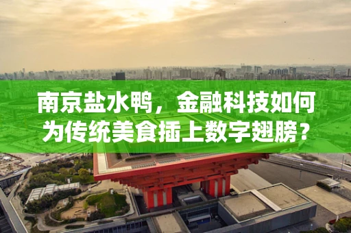 南京盐水鸭，金融科技如何为传统美食插上数字翅膀？