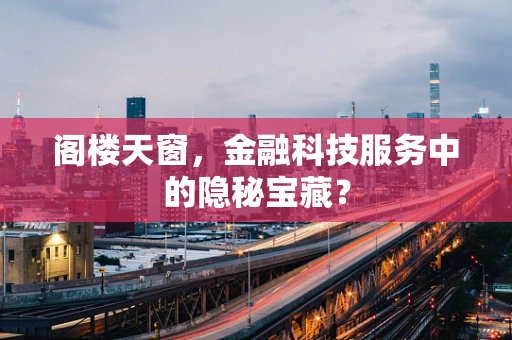 阁楼天窗，金融科技服务中的隐秘宝藏？