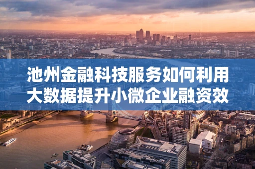 池州金融科技服务如何利用大数据提升小微企业融资效率？