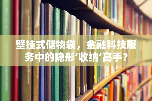 壁挂式储物袋，金融科技服务中的隐形‘收纳’高手？