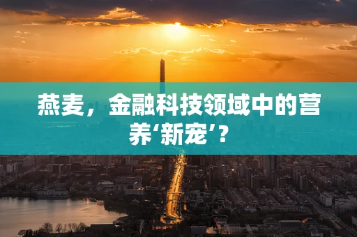 燕麦，金融科技领域中的营养‘新宠’？