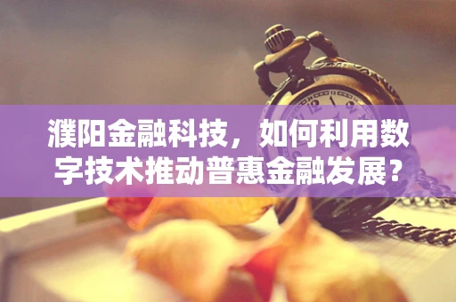 濮阳金融科技，如何利用数字技术推动普惠金融发展？