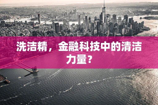洗洁精，金融科技中的清洁力量？