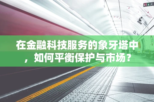 在金融科技服务的象牙塔中，如何平衡保护与市场？