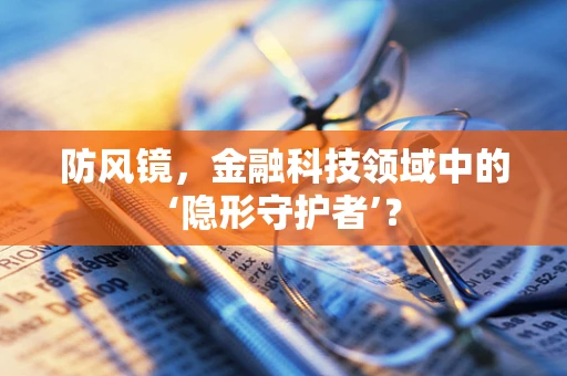 防风镜，金融科技领域中的‘隐形守护者’？