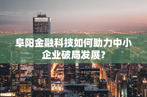 阜阳金融科技如何助力中小企业破局发展？