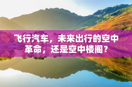 飞行汽车，未来出行的空中革命，还是空中楼阁？