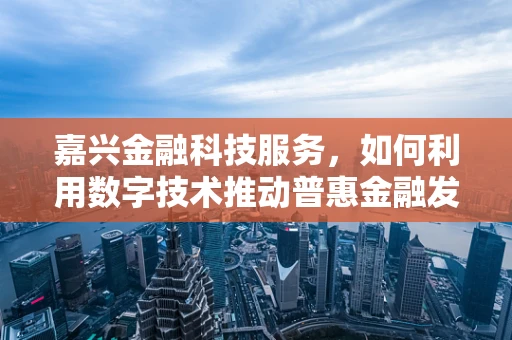 嘉兴金融科技服务，如何利用数字技术推动普惠金融发展？
