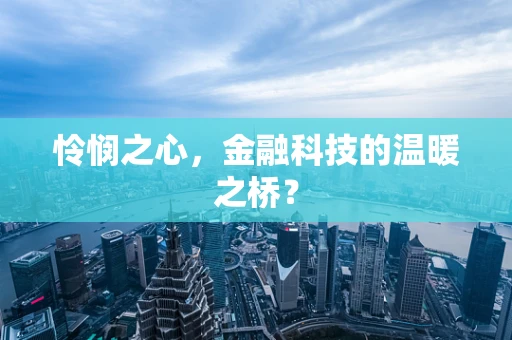 怜悯之心，金融科技的温暖之桥？