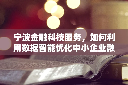 宁波金融科技服务，如何利用数据智能优化中小企业融资？