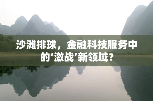 沙滩排球，金融科技服务中的‘激战’新领域？
