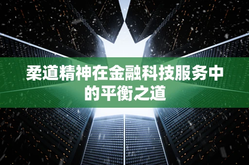 柔道精神在金融科技服务中的平衡之道
