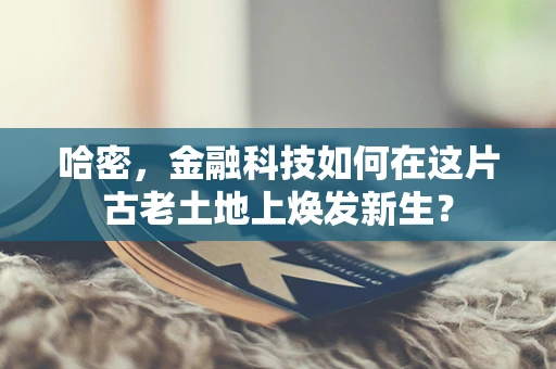 哈密，金融科技如何在这片古老土地上焕发新生？
