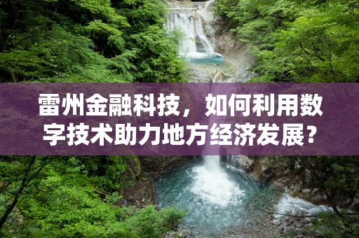 雷州金融科技，如何利用数字技术助力地方经济发展？