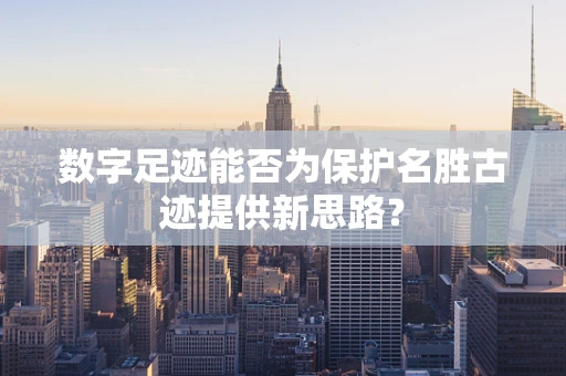 数字足迹能否为保护名胜古迹提供新思路？