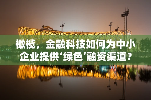 橄榄，金融科技如何为中小企业提供‘绿色’融资渠道？