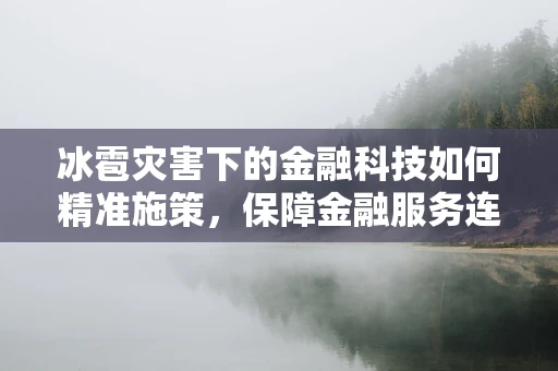 冰雹灾害下的金融科技如何精准施策，保障金融服务连续性？