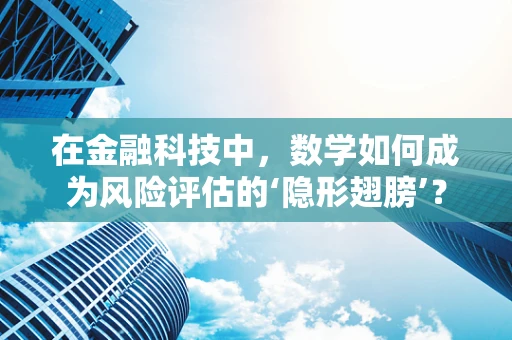 在金融科技中，数学如何成为风险评估的‘隐形翅膀’？