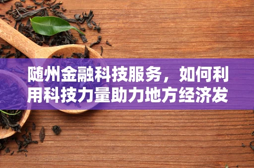 随州金融科技服务，如何利用科技力量助力地方经济发展？