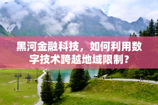 黑河金融科技，如何利用数字技术跨越地域限制？