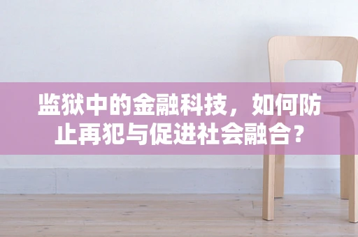 监狱中的金融科技，如何防止再犯与促进社会融合？