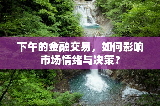 下午的金融交易，如何影响市场情绪与决策？
