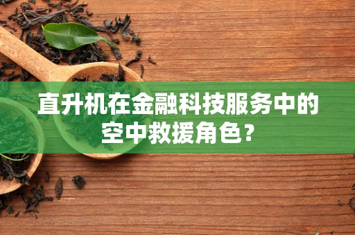 直升机在金融科技服务中的空中救援角色？