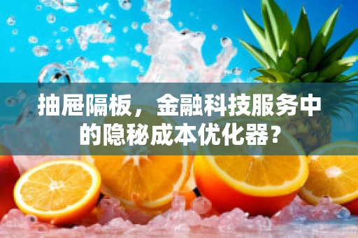 抽屉隔板，金融科技服务中的隐秘成本优化器？