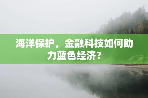 海洋保护，金融科技如何助力蓝色经济？