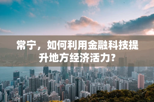 常宁，如何利用金融科技提升地方经济活力？