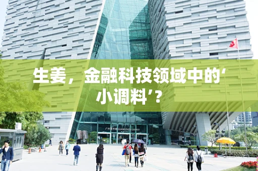 生姜，金融科技领域中的‘小调料’？