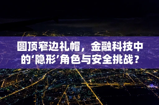 圆顶窄边礼帽，金融科技中的‘隐形’角色与安全挑战？